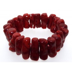 Red Coral Stick Bracelet